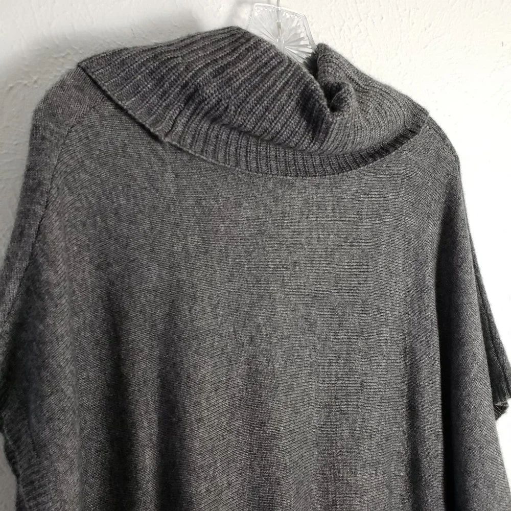 Halogen Wool & Cashmere Blend Cowl Neck Poncho - Picture 4 of 8
